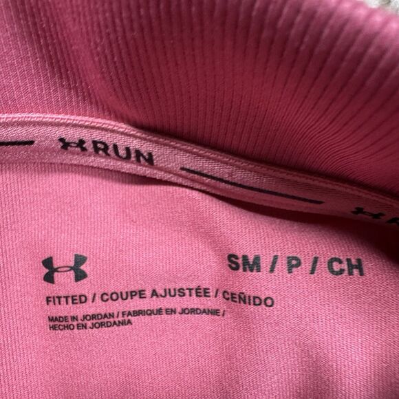 Under Armour Gray/pink Pullover Size SM Heat Gear 1/4 Zip‎ 100% Polyester - Picture 4 of 8